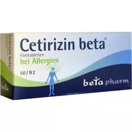 CETIRIZIN bèta filmomhulde tabletten, 50 stuks
