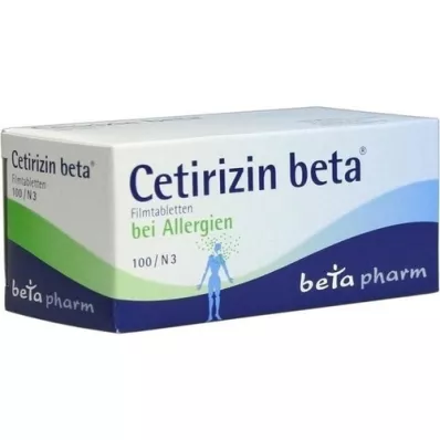 CETIRIZIN bèta filmomhulde tabletten, 100 stuks CETIRIZIN bèta filmomhulde tabletten, 100 stuks