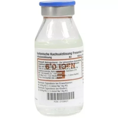 KOCHSALZLÖSUNG 0,9% glazen fles Fresenius, 100 ml KOCHSALZLÖSUNG 0,9% glazen fles Fresenius, 100 ml