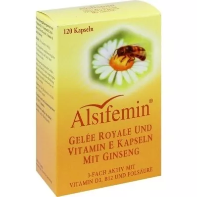 ALSIFEMIN Koninginnengelei+Vit.E met Ginseng-capsules, 120 st ALSIFEMIN Koninginnengelei+Vit.E met Ginseng-capsules, 120 st