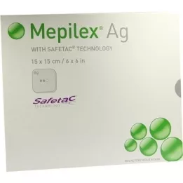 MEPILEX Ag-schuimverband 15x15 cm steriel, 5 st