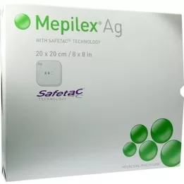 MEPILEX Ag-schuimverband 20x20 cm steriel, 5 st