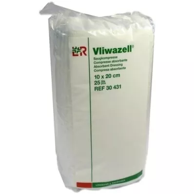 VLIWAZELL Absorberende kompressen niet-steriel 10x20 cm, 25 stuks VLIWAZELL Absorberende kompressen niet-steriel 10x20 cm, 25 stuks
