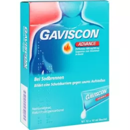 GAVISCON Advance Pepermuntsuspensie, 12X10 ml
