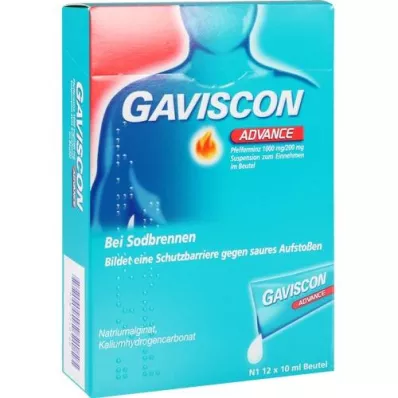 GAVISCON Advance Pepermuntsuspensie, 12X10 ml GAVISCON Advance Pepermuntsuspensie, 12X10 ml