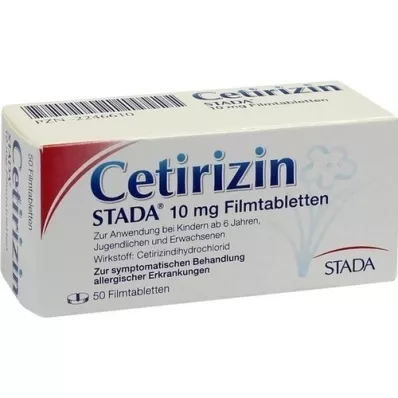 CETIRIZIN STADA 10 mg filmomhulde tabletten, 50 stuks CETIRIZIN STADA 10 mg filmomhulde tabletten, 50 stuks