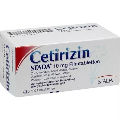 CETIRIZIN STADA 10 mg filmomhulde tabletten, 100 stuks CETIRIZIN STADA 10 mg filmomhulde tabletten, 100 stuks