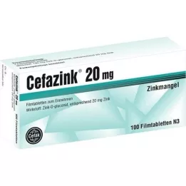CEFAZINK 20 mg filmomhulde tabletten, 100 stuks