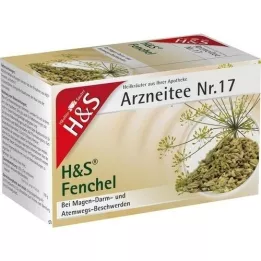 H&S Venkelthee ongemengd filterzakje, 20X2,2 g