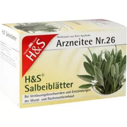 H&amp;S Salieblaadjes theefilterzakjes, 20X1,6 g