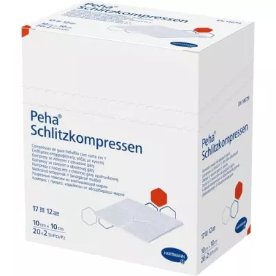 PEHA SCHLITZKOMPRESSEN 10x10 cm steriel, 20X2 st PEHA SCHLITZKOMPRESSEN 10x10 cm steriel, 20X2 st