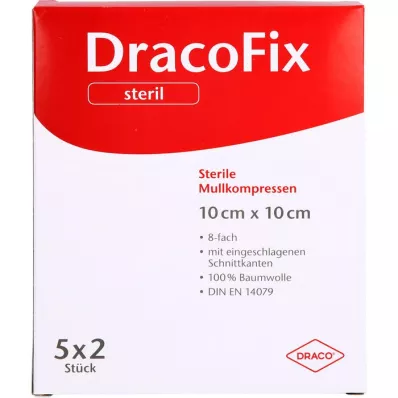 DRACOFIX PEEL Kompressen 10x10 cm steriel 8-voudig, 5X2 st DRACOFIX PEEL Kompressen 10x10 cm steriel 8-voudig, 5X2 st