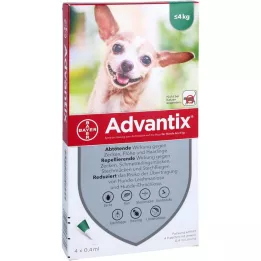 ADVANTIX Spot-on Lsg.z.Auftr.a.d.H.f.Hond tot 4 kg, 4 stuks