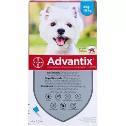 ADVANTIX Spot-on Lsg.z.Auftr.a.d.H.f.Dog 4-10 kg, 4 stuks