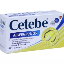CETEBE ABWEHR plus vitamine C + vitamine D3 + zinkcapsules, 30 st