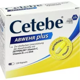 CETEBE ABWEHR plus vitamine C + vitamine D3 + zinkcapsules, 120 st