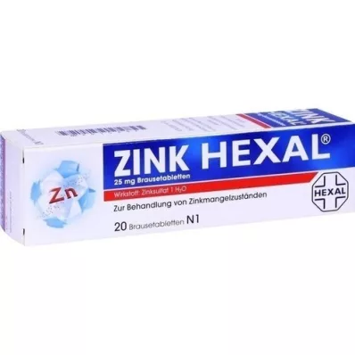 ZINK HEXAL Bruistabletten, 20 stuks ZINK HEXAL Bruistabletten, 20 stuks