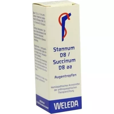 STANNUM D 8 succinum D 8 aa oogdruppels, 10 ml STANNUM D 8 succinum D 8 aa oogdruppels, 10 ml