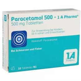 PARACETAMOL 500-1A Farmaceutische tabletten, 10 stuks