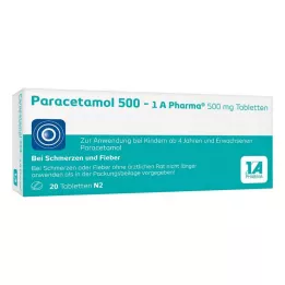 PARACETAMOL 500-1A Farmaceutische tabletten, 20 stuks