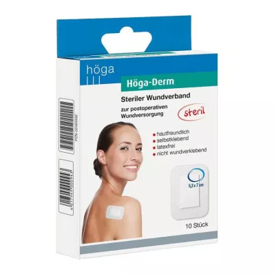 HÖGA-DERM Steriele pleister 53x70 mm, 10 stuks