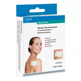 HÖGA-DERM Steriele pleister 70x100 mm, 10 stuks