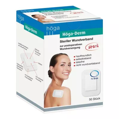 HÖGA-DERM Steriele pleister 70x100 mm, 50 stuks