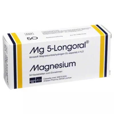 MG 5 LONGORAL Kauwtabletten, 50 stuks