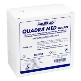 QUADRA MED vierkante strips 38x38 mm Master Aid, 100 stuks