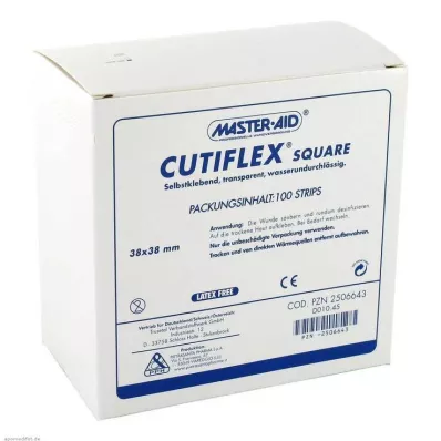 CUTIFLEX Foliepleister vierkant 38x38 mm MasterAid, 100 stuks CUTIFLEX Foliepleister vierkant 38x38 mm MasterAid, 100 stuks