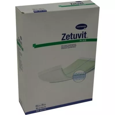 ZETUVIT Plus extra sterk absorberend kompres, steriel 20x25 cm, 10 stuks