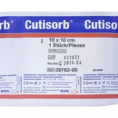 CUTISORB Absorberende kompressen steriel 10x10 cm, 1 st