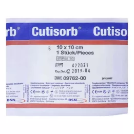 CUTISORB Absorberende kompressen steriel 10x10 cm, 1 st
