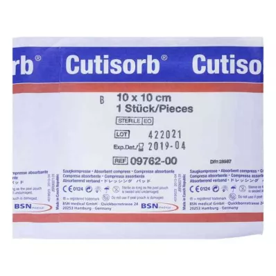 CUTISORB Absorberende kompressen steriel 10x10 cm, 1 st CUTISORB Absorberende kompressen steriel 10x10 cm, 1 st