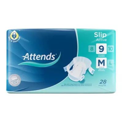 ATTENDS Slip Active 9 M, 28 stuks