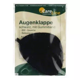 AUGENKLAPPE met elastiek zwart, 1 st