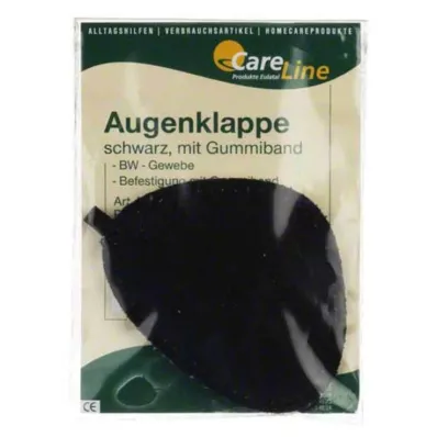 AUGENKLAPPE met elastiek zwart, 1 st