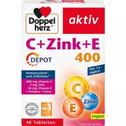 DOPPELHERZ C+Zink+E Depot Tabletten, 40 stuks