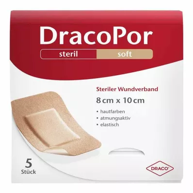 DRACOPOR Wondverband 8x10 cm steriel huidkleurig, 5 st DRACOPOR Wondverband 8x10 cm steriel huidkleurig, 5 st
