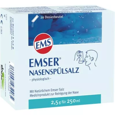 EMSER Fysiologisch zakje neusspoelzout, 20 stuks