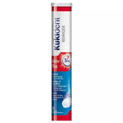 KUKIDENT Cleaner Express Active Plus Tabs, 33 stuks