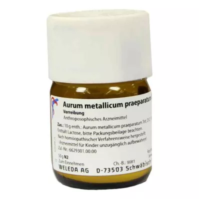 AURUM METALLICUM PRAEPARATUM D 12 Trituratie, 50 g AURUM METALLICUM PRAEPARATUM D 12 Trituratie, 50 g