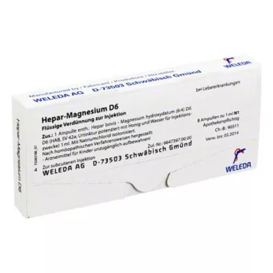 HEPAR MAGNESIUM D 6 Ampullen, 8X1 ml HEPAR MAGNESIUM D 6 Ampullen, 8X1 ml