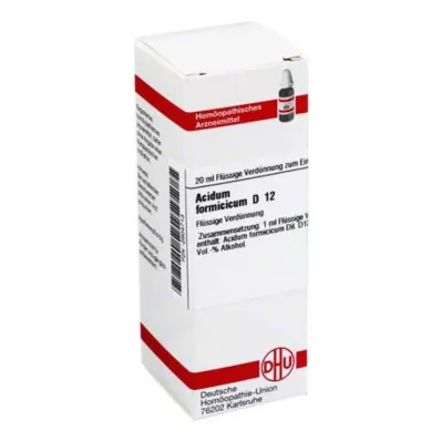 ACIDUM FORMICICUM D 12 Verdunning, 20 ml ACIDUM FORMICICUM D 12 Verdunning, 20 ml