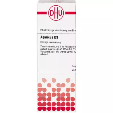 AGARICUS D 3 Verdunning, 20 ml