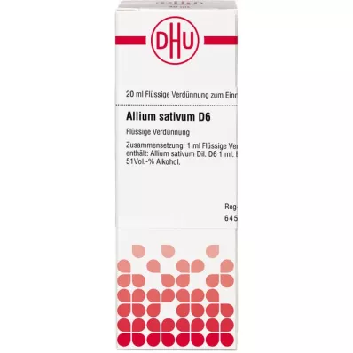 ALLIUM SATIVUM D 6 Verdunning, 20 ml