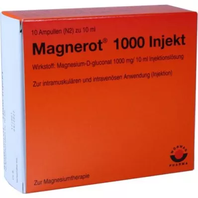 MAGNEROT 1000 injectieampullen, 10X10 ml