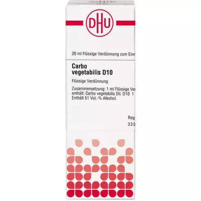 CARBO VEGETABILIS D 10 Verdunning, 20 ml