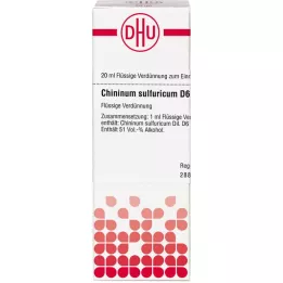 CHININUM SULFURICUM D 6 Verdunning, 20 ml