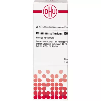 CHININUM SULFURICUM D 6 Verdunning, 20 ml